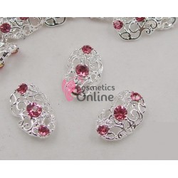 Decoratiuni 3D Metalice 167 Argintii cu piatra Full Tips 